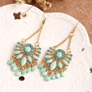 Flora Semi-Precious Metal Beach Style Earrings